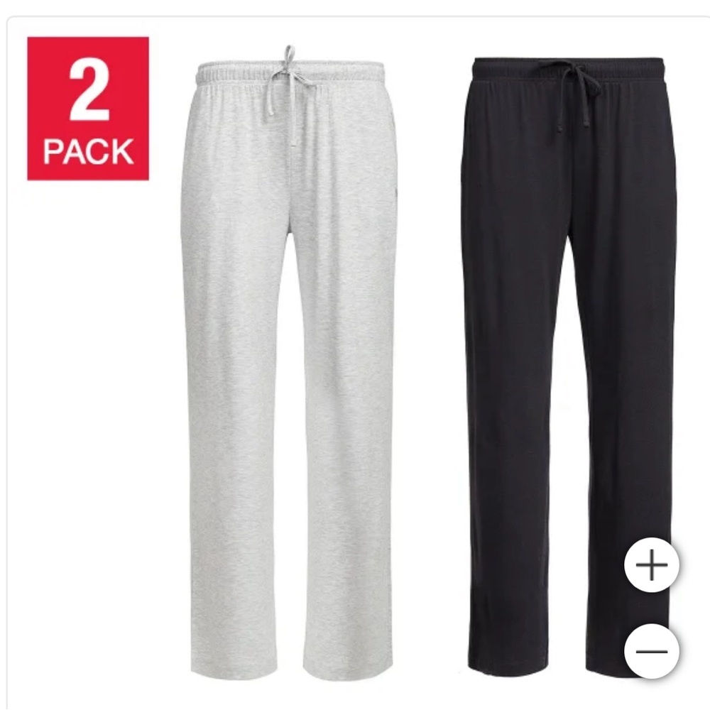 Natori Women's 2-Pack Pajama Pants in Black and Light Gray
